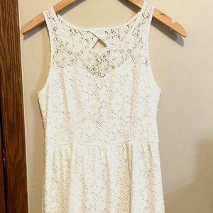 White Lace Cocktail Dress (size small)